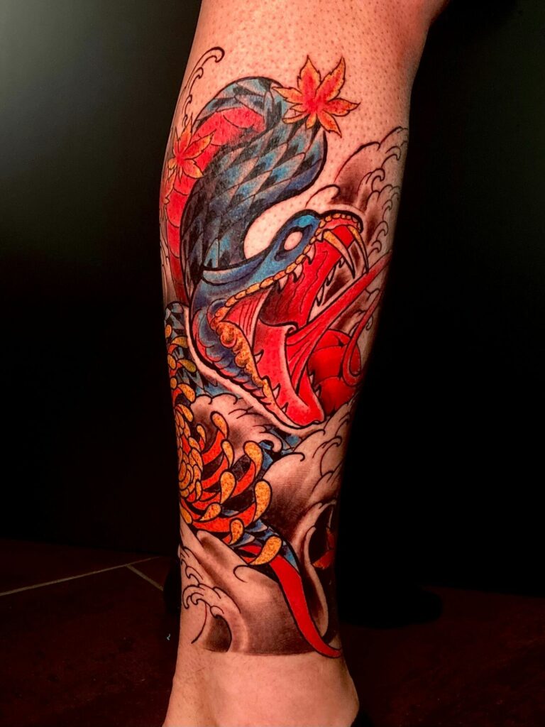 japanase tattoo snake